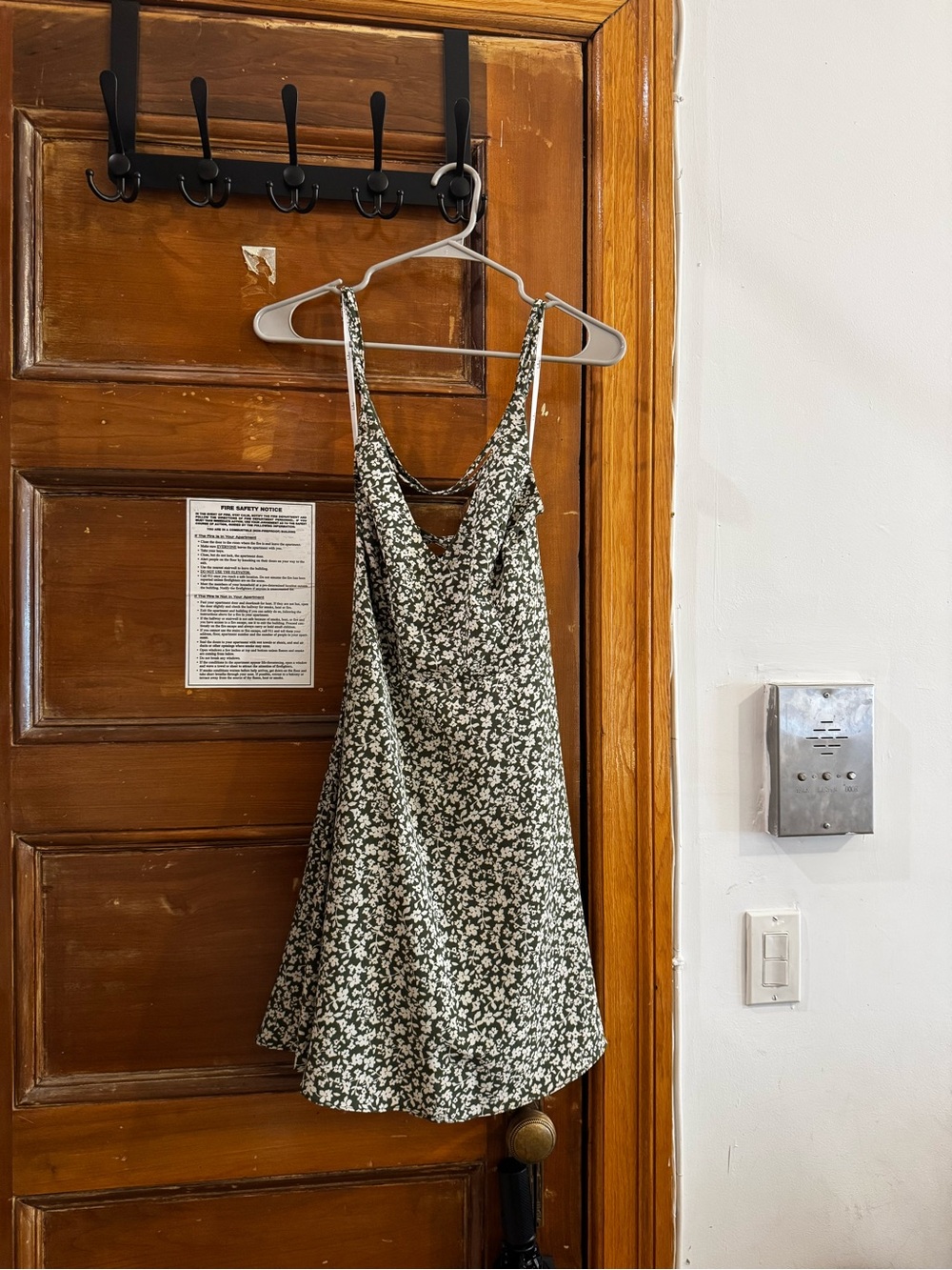 Lulus Sweetest Crush Green Floral Lace-up Sleeveless Mini Skater Dress - Size M - Picture 4 of 5